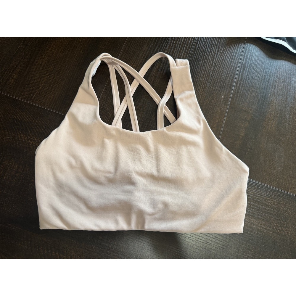 Senita Athletics Pink Crossback Yoga Sports Bra Womens Size Medium #1123